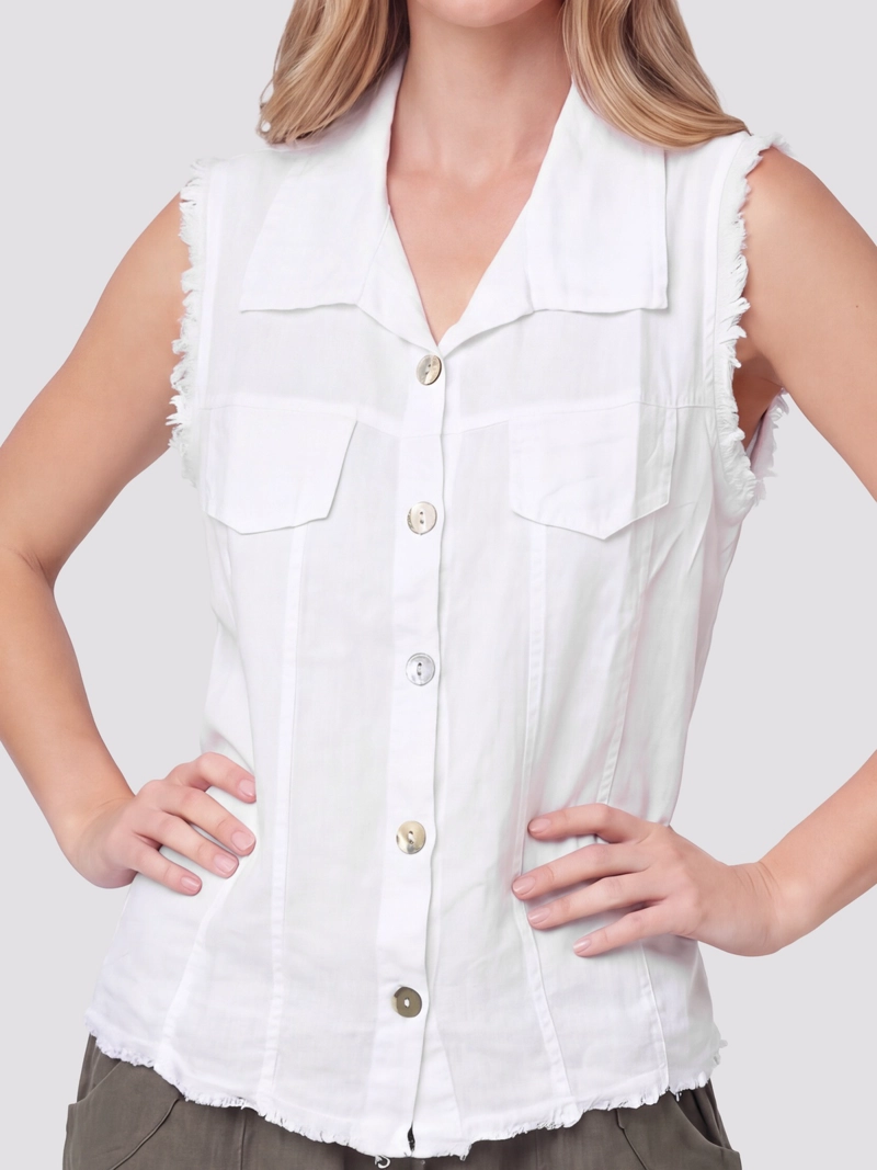 GILLET MUJER ELENA LINO BLANCO LINEATRE - 1