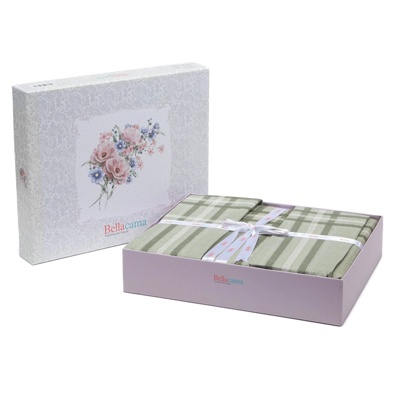 SET CUBREPLUMON + SABANA BAJERA + 4 FUNDAS ALMOHADA CAPELLA SUPER KING - 3