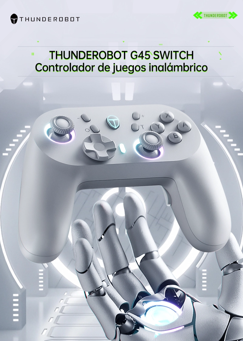 CONTROL GAMEPAD JOYSTICK THUNDEROBOT G45PRO BLANCO - 5