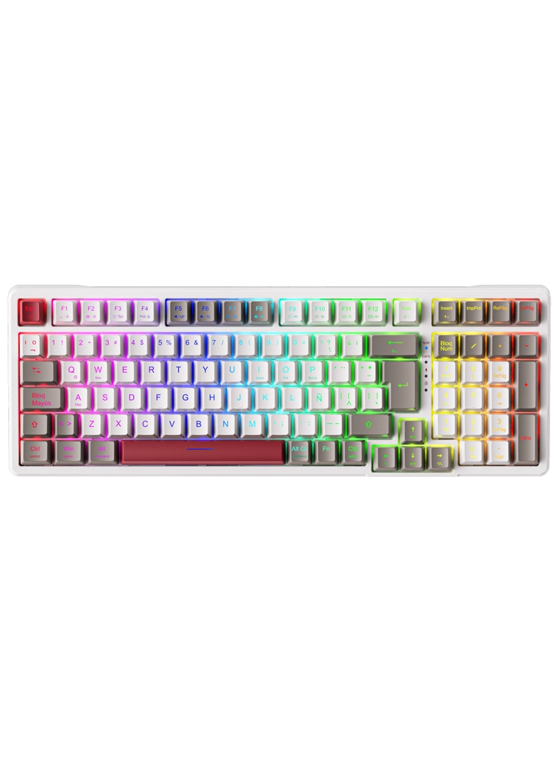 TECLADO MECANICO THUNDEROBOT K98 GASKET RGB HOT SWAP SWITCH BROWN ESPAÑOL - 2