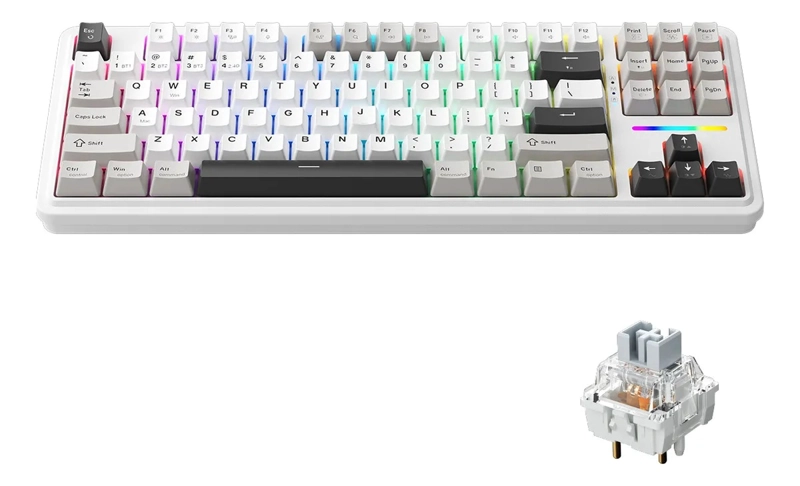 TECLADO MECANICO MACHENIKE KG87 TKL GASKET CON RGB PARA GAMER, INALAMBRICO Y HOT-SWAP - 1
