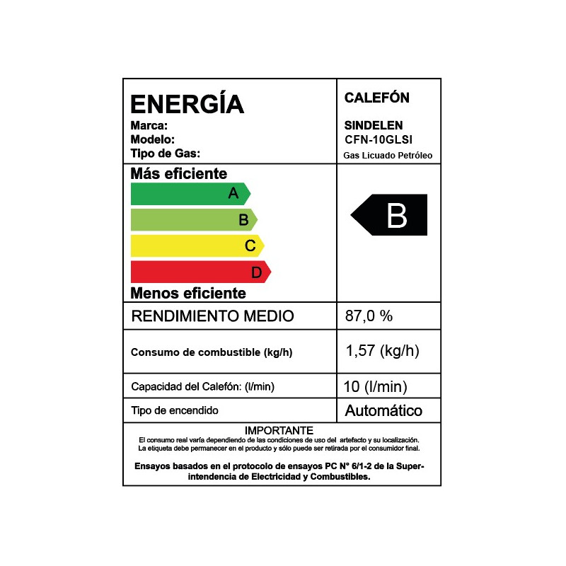 CALEFONT 10 LITROS GAS LICUADO TIRO NATURAL CFN-10GLSI - 3