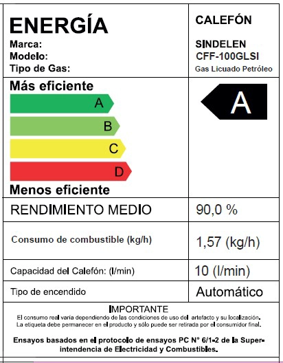CALEFONT 10 LITROS GAS LICUADO TIRO FORZADO CFF-100GLSI - 3