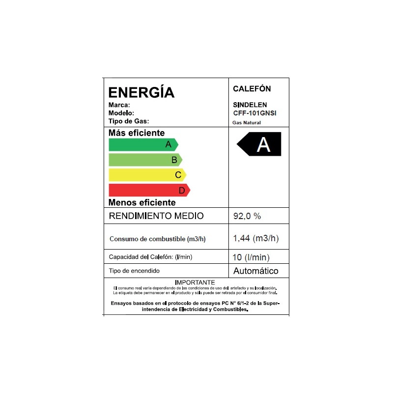 CALEFONT 10 LITROS GAS NATURAL TIRO FORZADO CFF-101GNSI - 7
