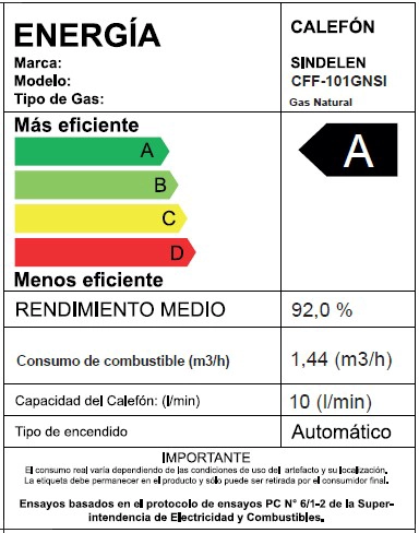 CALEFONT 10 LITROS GAS NATURAL TIRO FORZADO CFF-101GNSI - 4