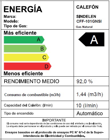 CALEFONT 10 LITROS GAS NATURAL TIRO FORZADO CFF-101GNSI - 6