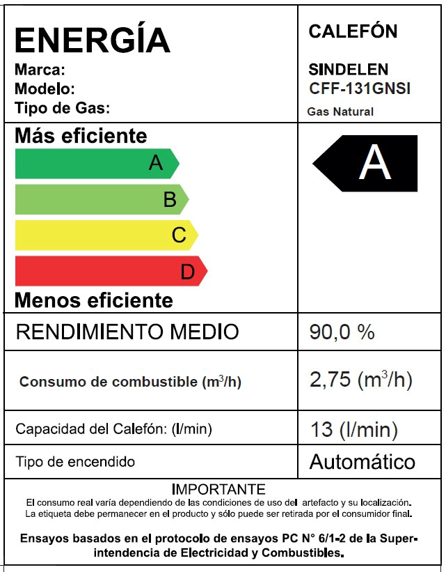 CALEFONT 13 LITROS GAS NATURAL TIRO FORZADO CFF-131GNSI - 4