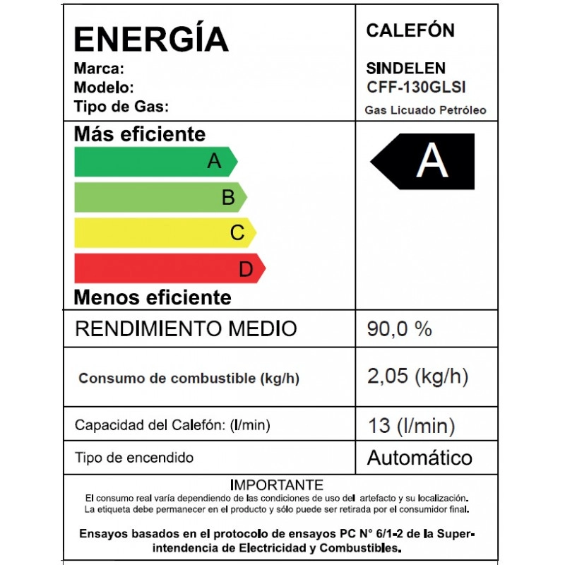 CALEFONT 13 LITROS GAS LICUADO TIRO FORZADO CFF-130GLSI - 7