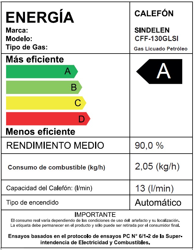 CALEFONT 13 LITROS GAS LICUADO TIRO FORZADO CFF-130GLSI - 6
