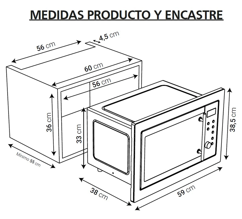 MICROONDAS EMPOTRABLE DELI COOK MDE-26IN - 10