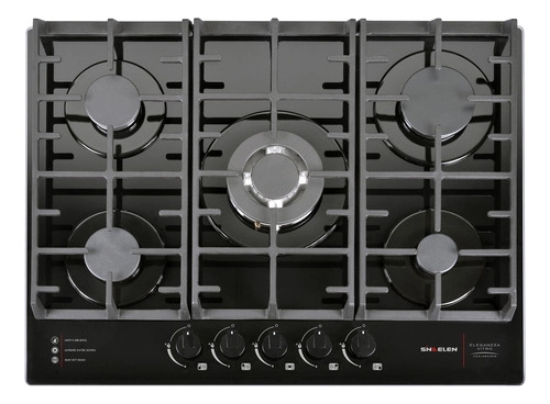 ENCIMERA A GAS VIDRIO TEMPLADO CEG-4800NG 5 QUEMADORES - 1