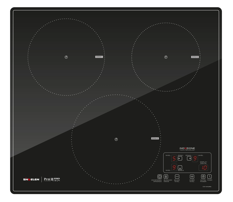 ENCIMERA INDUCCION SINDELEN CEI-4342NG INDUZIONE 3 PLATOS - 1