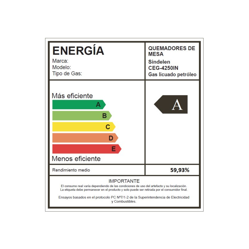 ENCIMERA GAS SINDELEN CEG-4250IN 2 QUEMADORES - 3