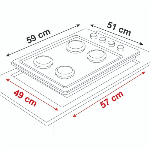 ENCIMERA ELE CTRICA SINDELEN CEE-4601IN INOX 4 PLATOS - 4