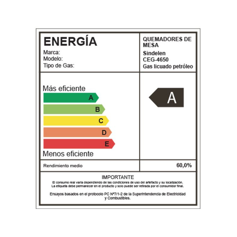 ENCIMERA GAS SINDELEN CEG-4650IN 4 QUEMADORES - 3