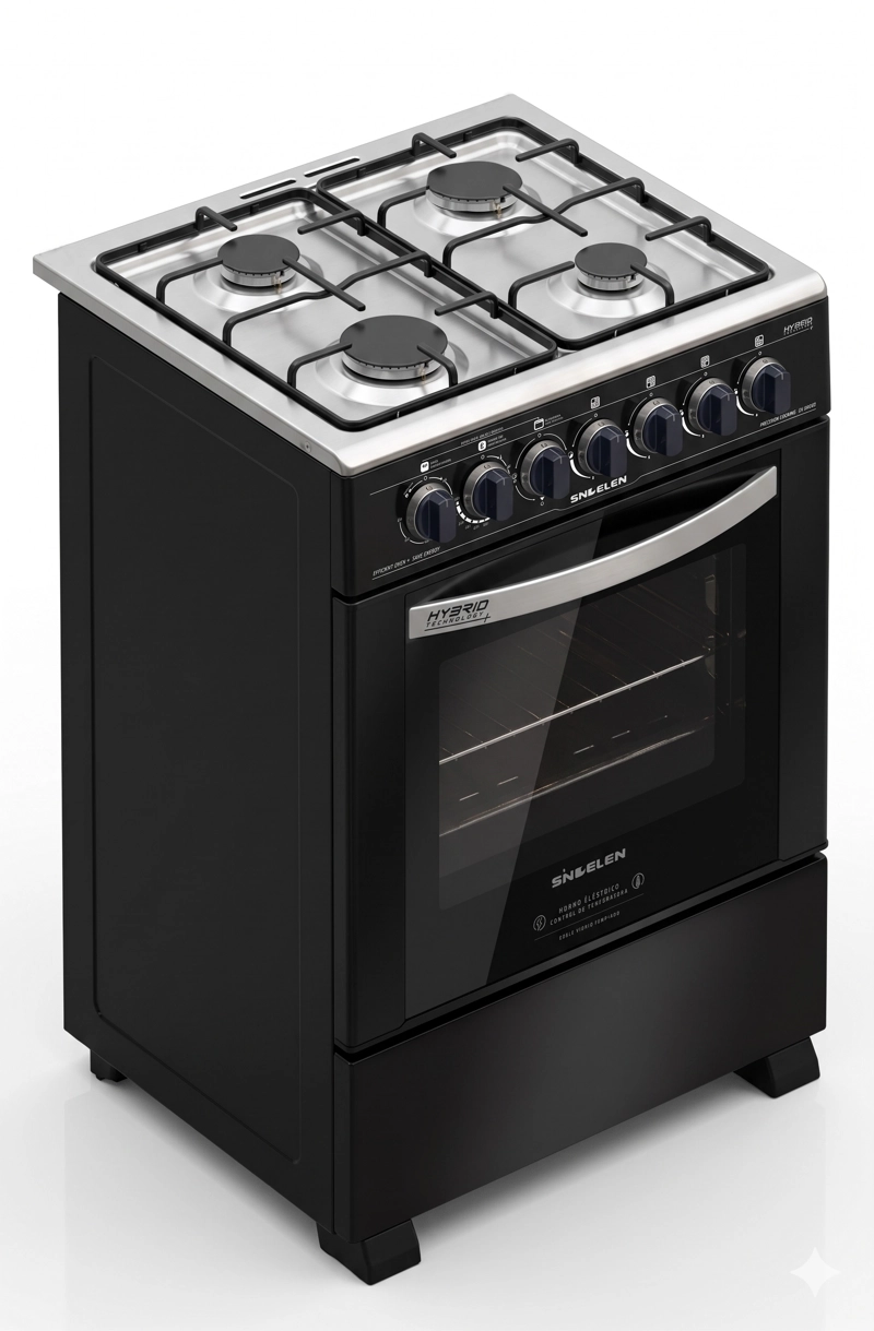COCINA GAS HIBRIDA 4 PLATOS SINDELEN CH-600NG - 2