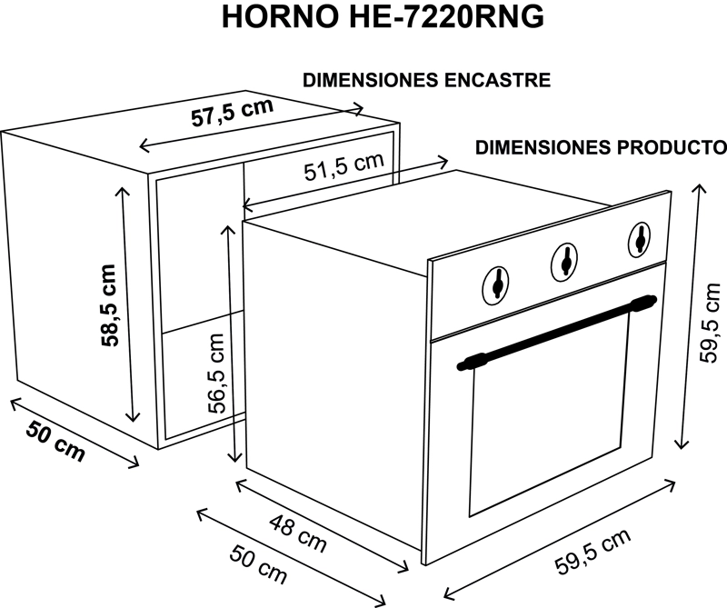 HORNO EMPOTRABLE SINDELEN HE-7220RNG - 5
