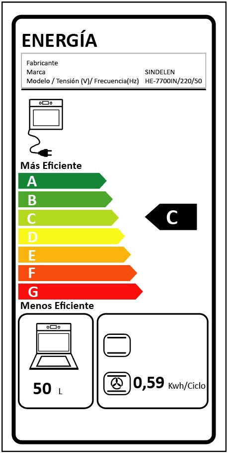 HORNO EMPOTRABLE SINDELEN HE-7700IN - 7