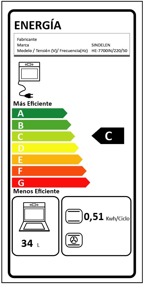 HORNO EMPOTRABLE SINDELEN HE-7700IN - 8