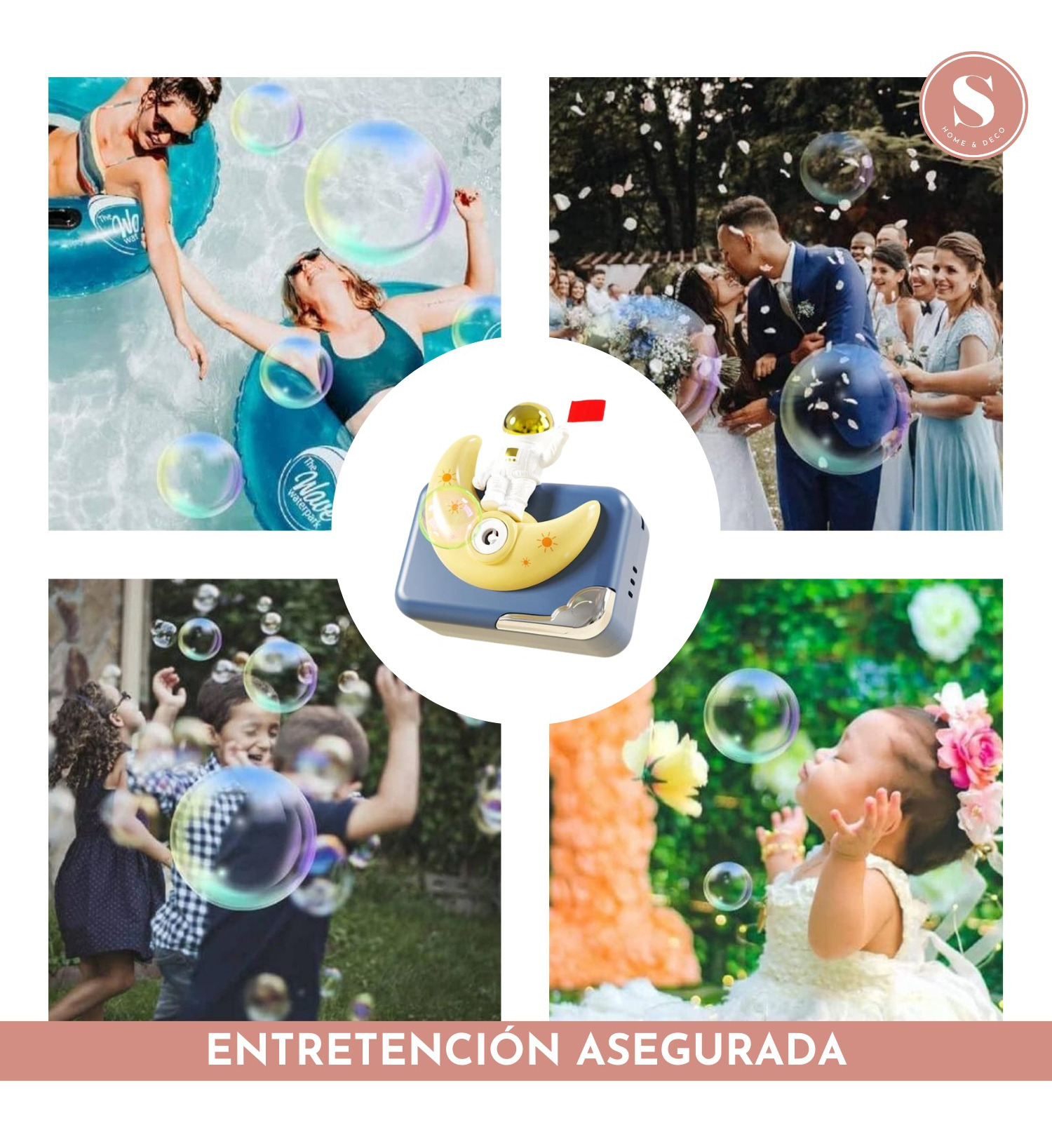 CAMARA LANZADORA DE BURBUJAS NIÑOS JUGUETES - 6