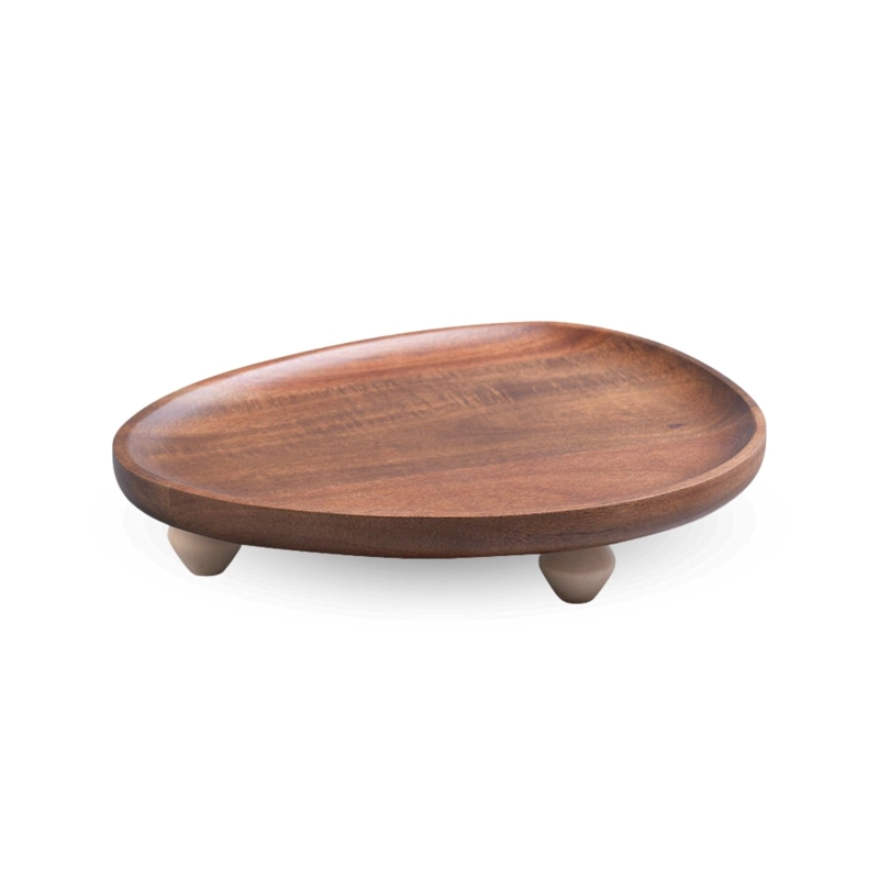 BANDEJA DE MADERA ELEVADA DECORATIVA - 6