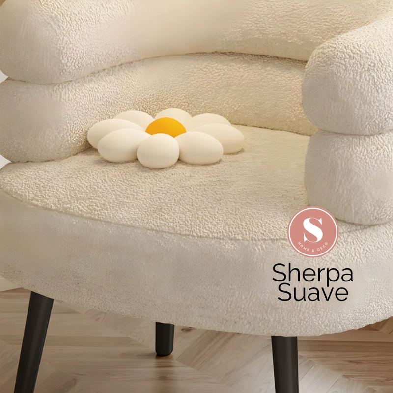 SITIAL SALA DE ESTAR BLANCO SHERPA CURVO - 6