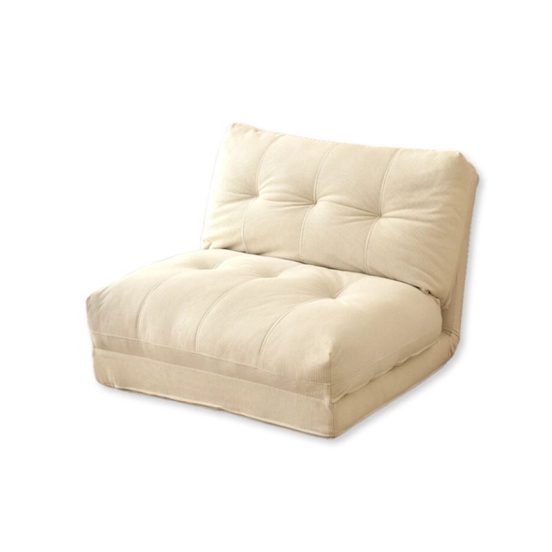 SOFA CAMA PLEGABLE DE TELA CREMA ESTILO MINIMALISTA - 2