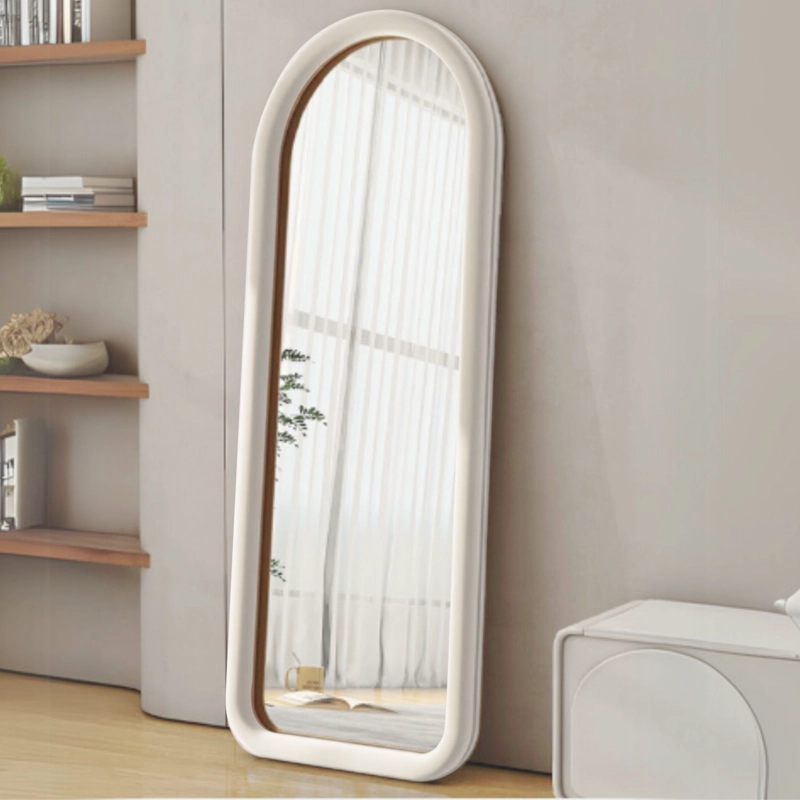 ESPEJO CURVO CUERPO ENTERO BLANCO 180X80CM BORDE TELA - 9