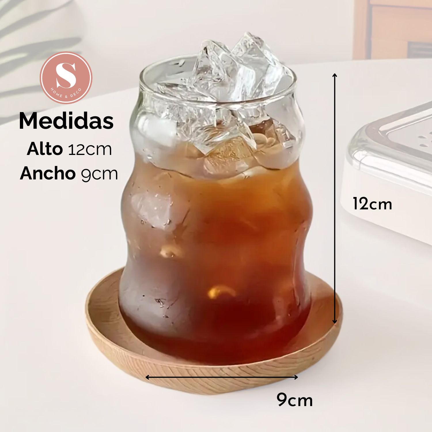 4 VASOS ALTO DISEÑO ONDAS BEBIDAS Y COCTEL VIDRIO 510ML - 8