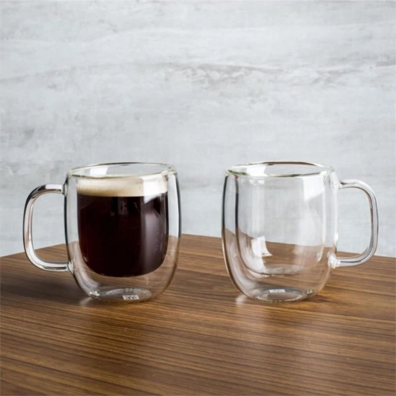 SET DE 4 TAZAS DE VIDRIO DOBLE PARED 350 ML - 8