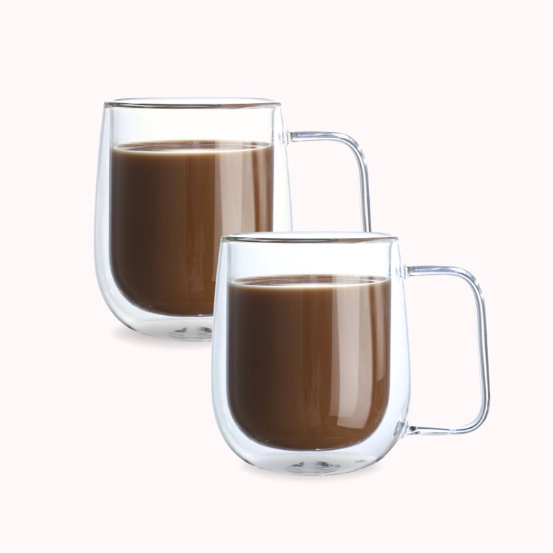 SET 2 TAZAS DOBLE PARED VIDRIO 350 ML - 2