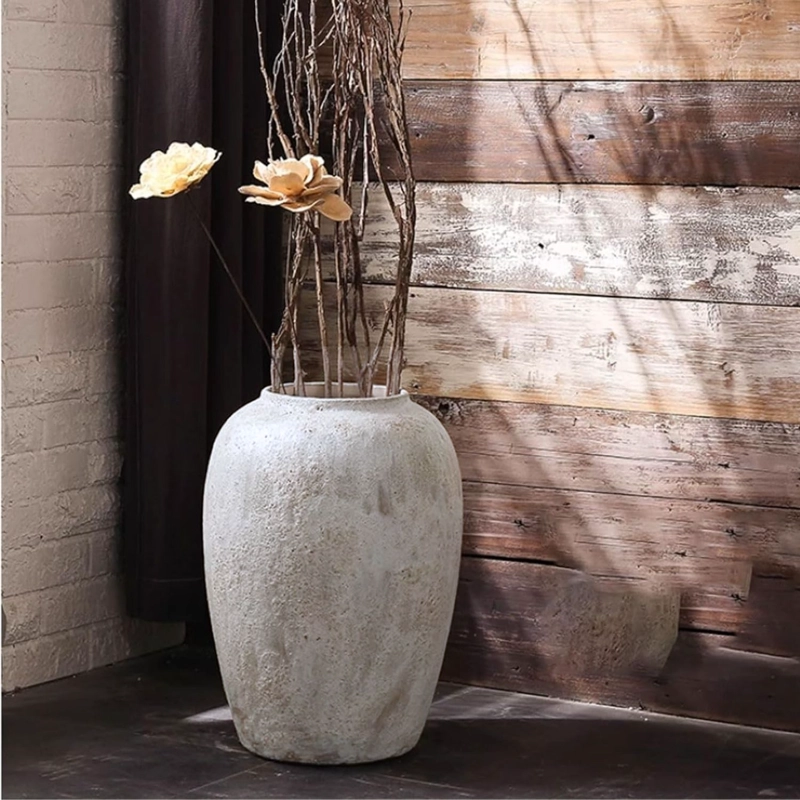 MACETERO JARRON CERAMICA RUSTICO PEQUEÑO ESTILO WABI SABI ORGANIC WARM JAPANDI - 2