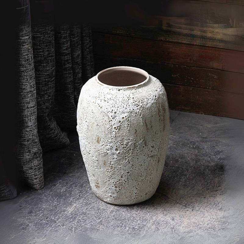 MACETERO JARRON CERAMICA RUSTICO PEQUEÑO ESTILO WABI SABI ORGANIC WARM JAPANDI - 6