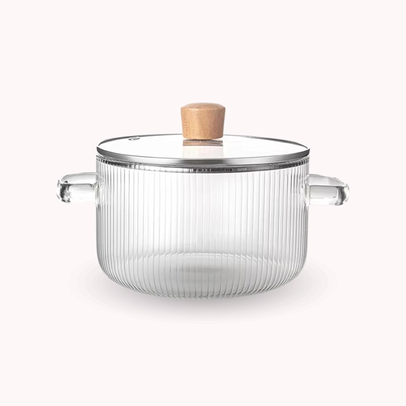 OLLA DE VIDRIO CON TAPA COCINA PARA SOPAS COMPACTA 1,6 L - 9