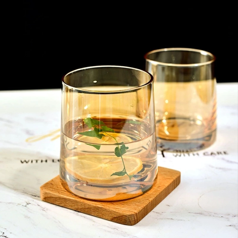 SET VASOS CONJARRA DE VIDRIO DECANTADOR LUJOSO AMBAR 4 UNI - 5