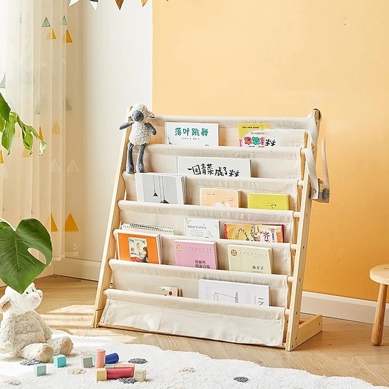 LIBRERO DE MADERA DISEÑO BLANCO INFANTIL - 1