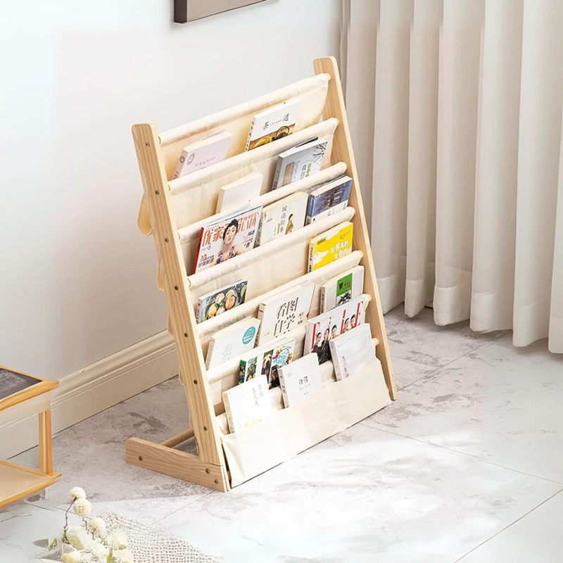 LIBRERO DE MADERA DISEÑO BLANCO INFANTIL - 3