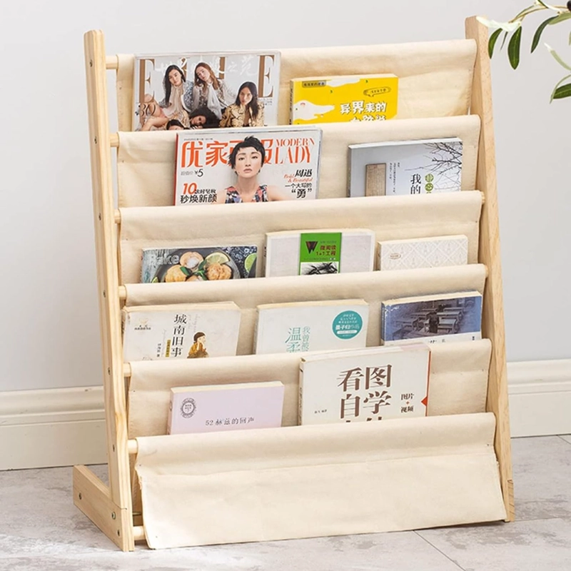LIBRERO DE MADERA DISEÑO BLANCO INFANTIL - 4