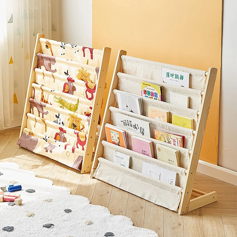 LIBRERO DE MADERA DISEÑO BLANCO INFANTIL - 6