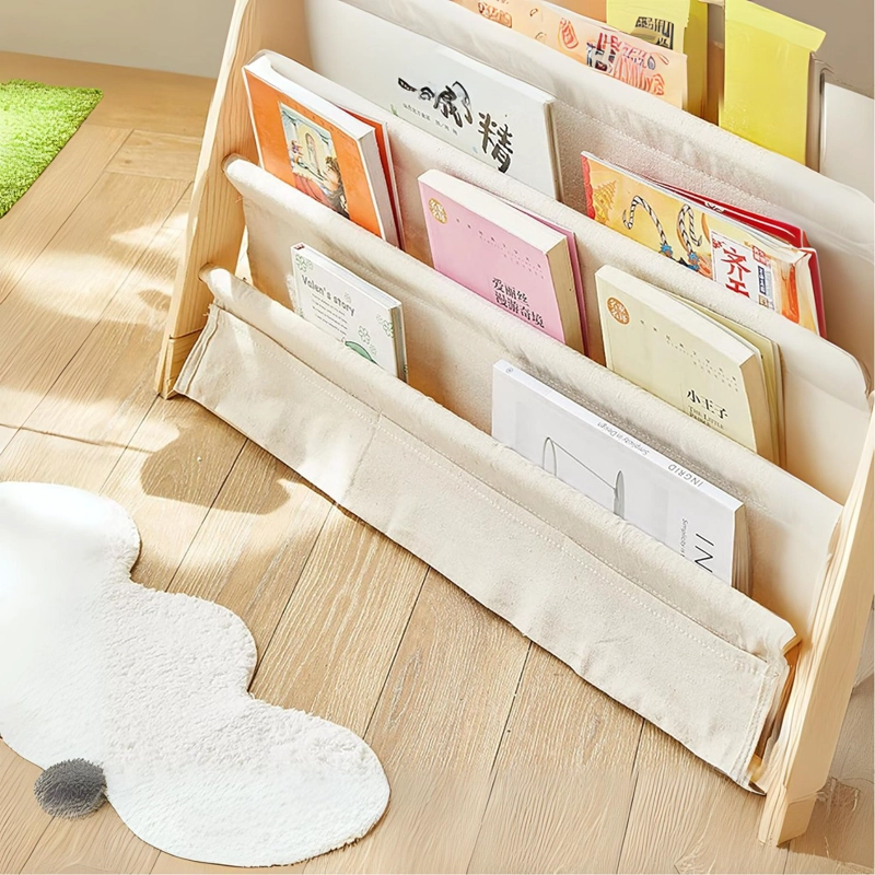LIBRERO DE MADERA DISEÑO BLANCO INFANTIL - 7