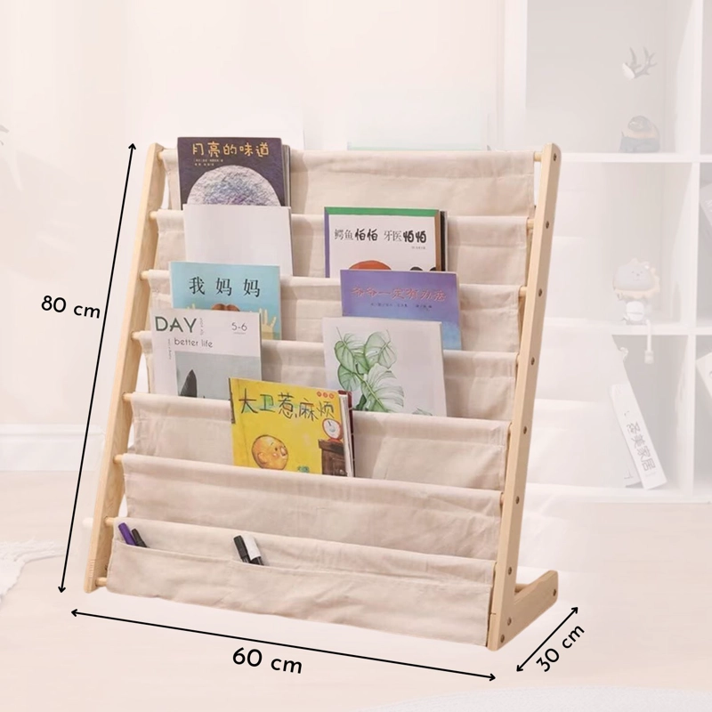LIBRERO DE MADERA DISEÑO BLANCO INFANTIL - 8