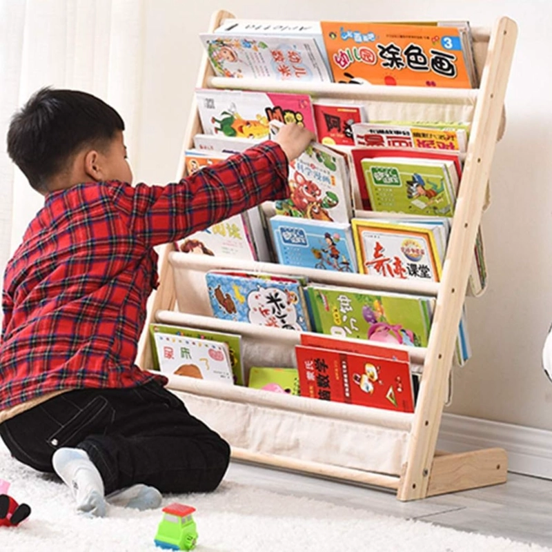 LIBRERO DE MADERA DISEÑO BLANCO INFANTIL - 9