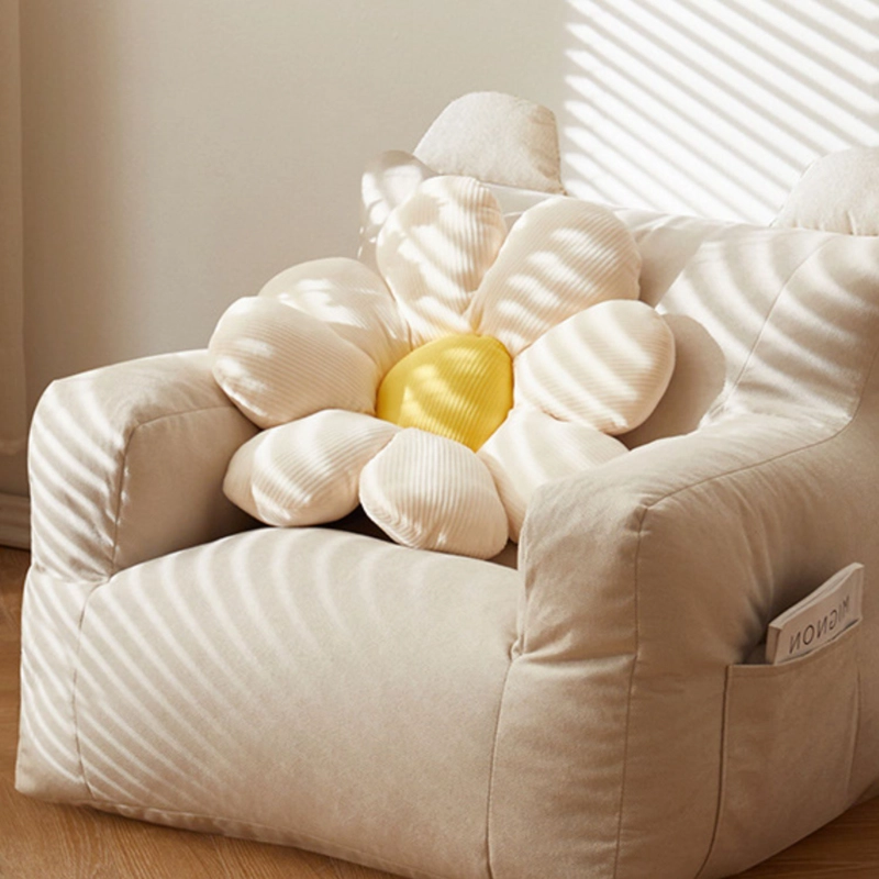 SILLON PARA NIÑOS SOFA PUFF INFANTIL TELA Y BRAZOS BEIGE - 3