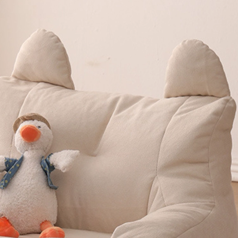 SILLON PARA NIÑOS SOFA PUFF INFANTIL TELA Y BRAZOS BEIGE - 5