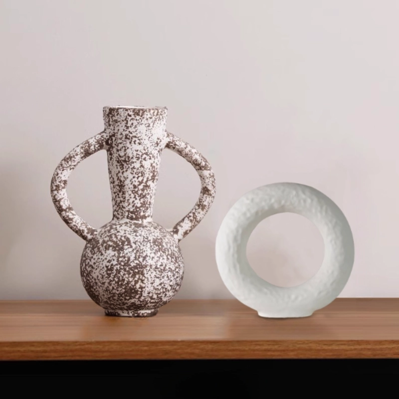 SET JARRON Y FIGURA DECO CERAMICA KORA ORIGENES - 3