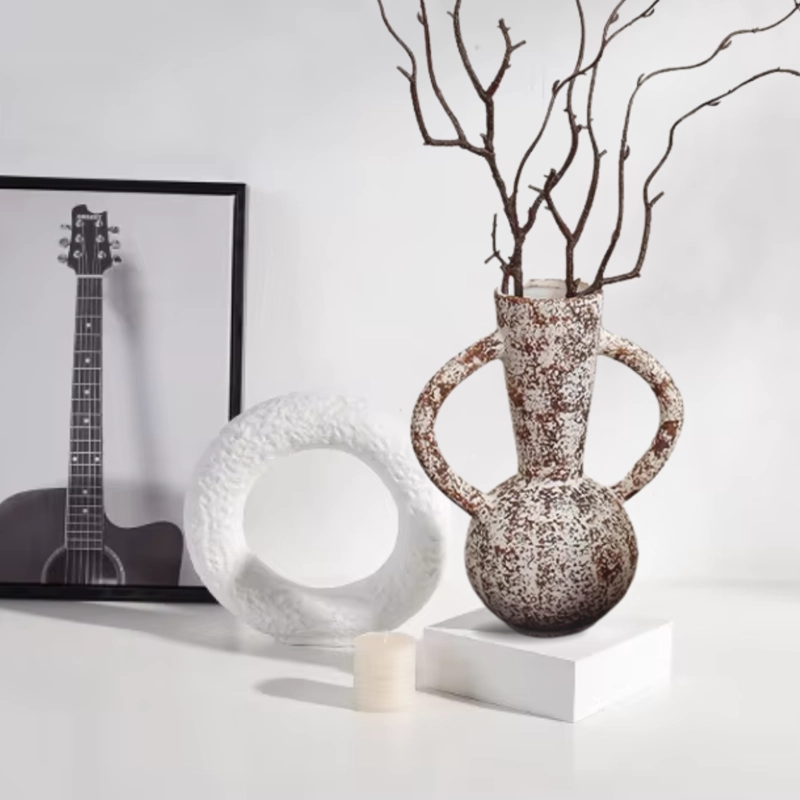 SET JARRON Y FIGURA DECO CERAMICA KORA ORIGENES - 7