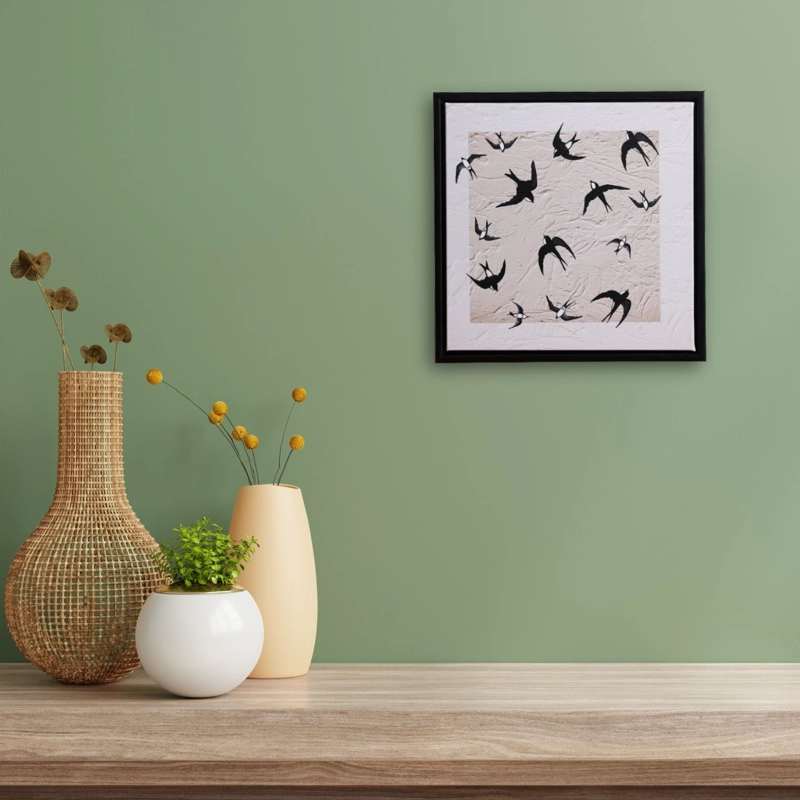 CUADRO DECORATIVO GOLONDRINAS AL VUELO PARA LIVING - 2