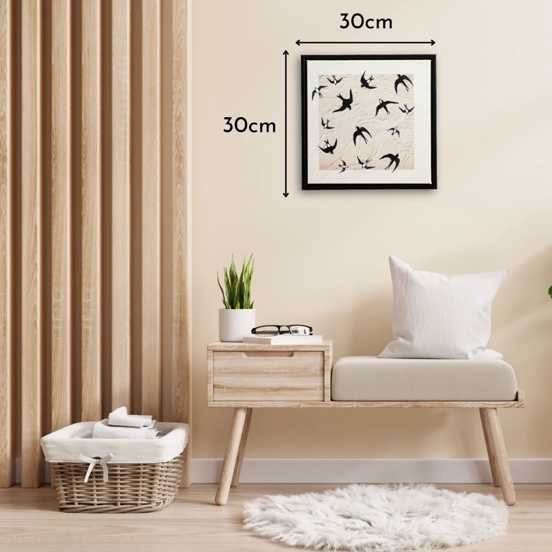 CUADRO DECORATIVO GOLONDRINAS AL VUELO PARA LIVING - 4