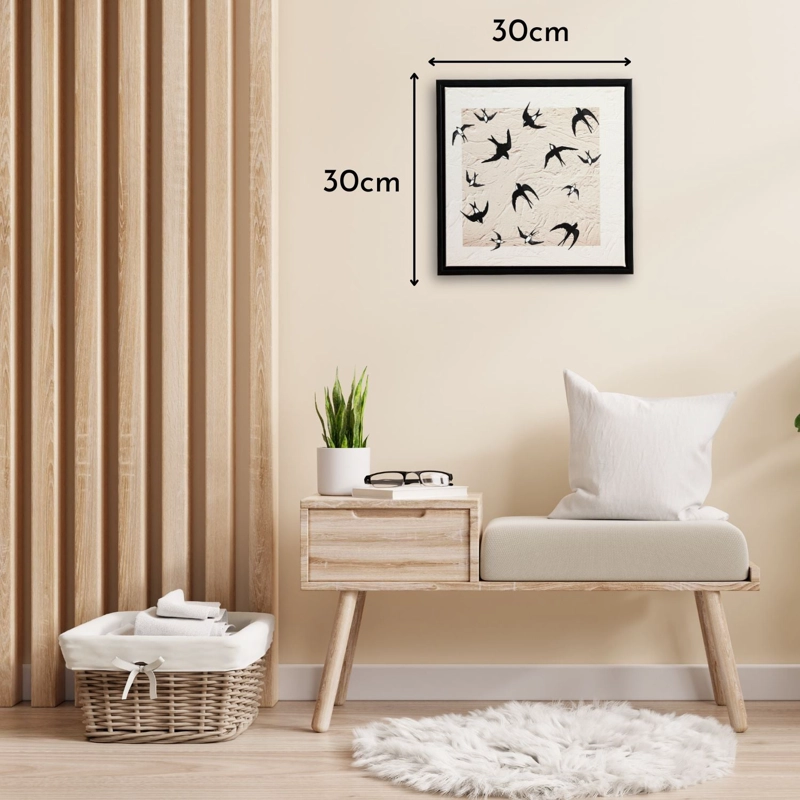 CUADRO DECORATIVO GOLONDRINAS AL VUELO PARA LIVING - 5