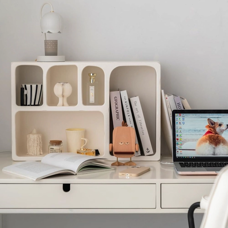 REPISA ORGANIZADOR DE PARED ESTILO GEOME TRICO MODELO BOGEN COLOR MARFIL - 8